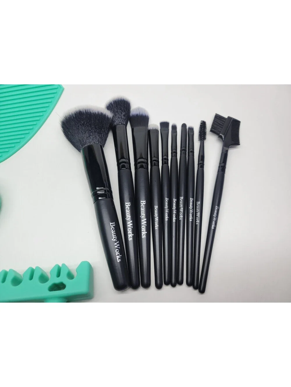 10pc Makeup Brush Set BeautyWorks NYC  + Macy's 3 Pc Brush Cleaner & Holder Set